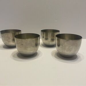 Set Of 4 Vintage Stieff Pewter P50 Jefferson Cups